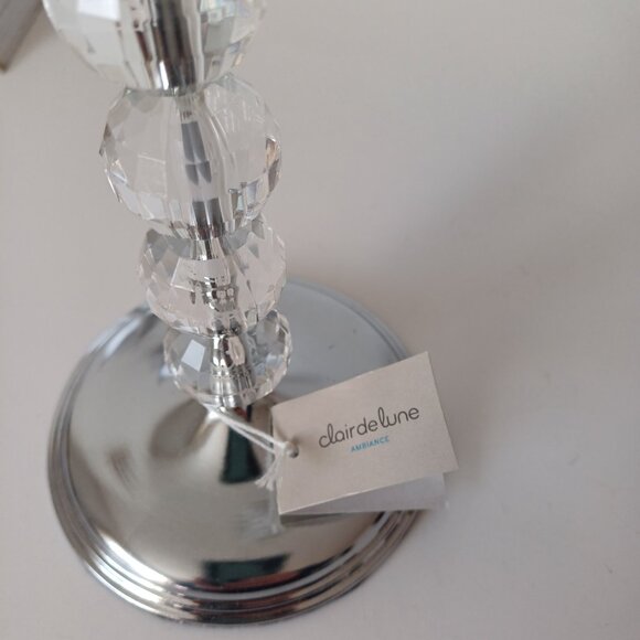 Clair de lune Ambiance Crystal Candlestick Candle Holder 11,5'' NWT - Picture 4 of 10
